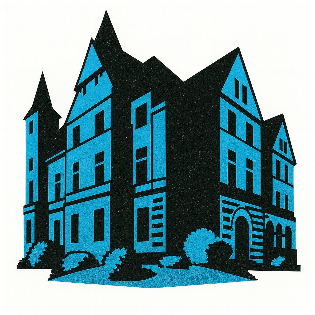 Gannon University Main Building in a neo-brutalist style